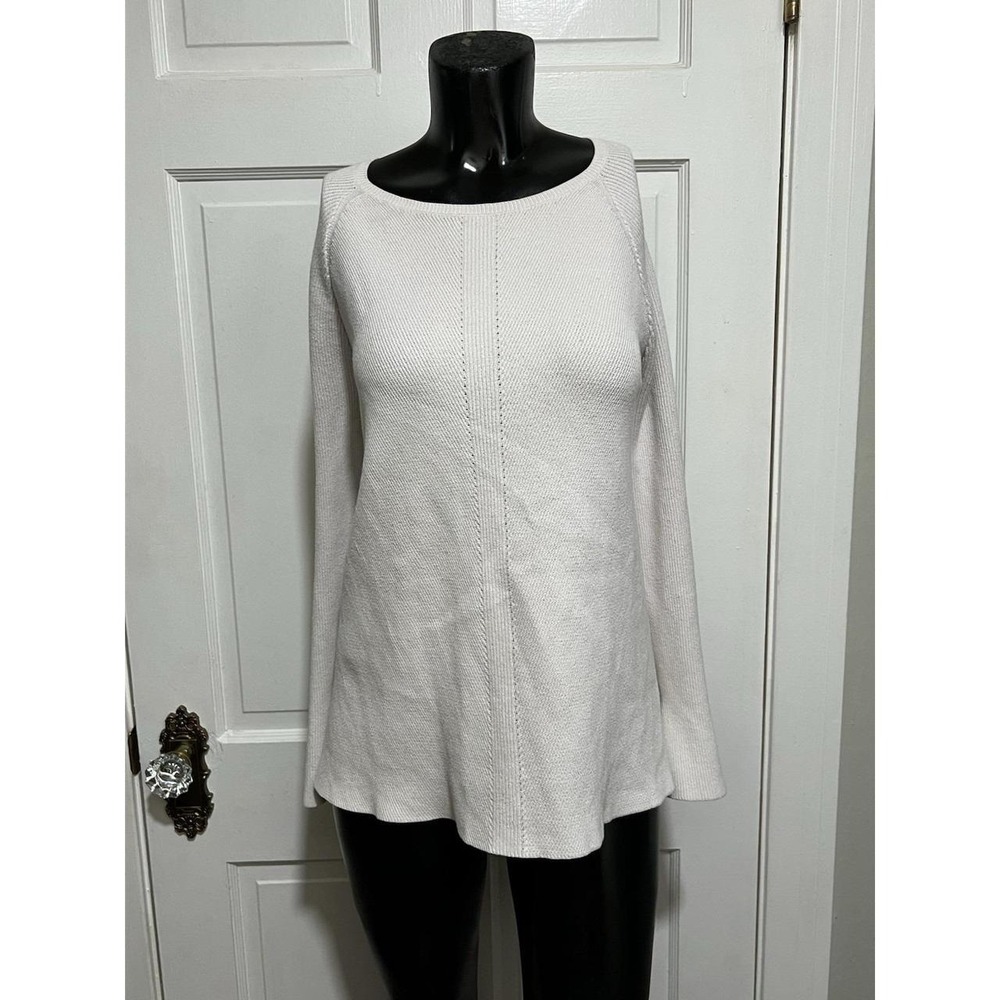 Cream Womens Loft Sweater Long Sleeve Size Large